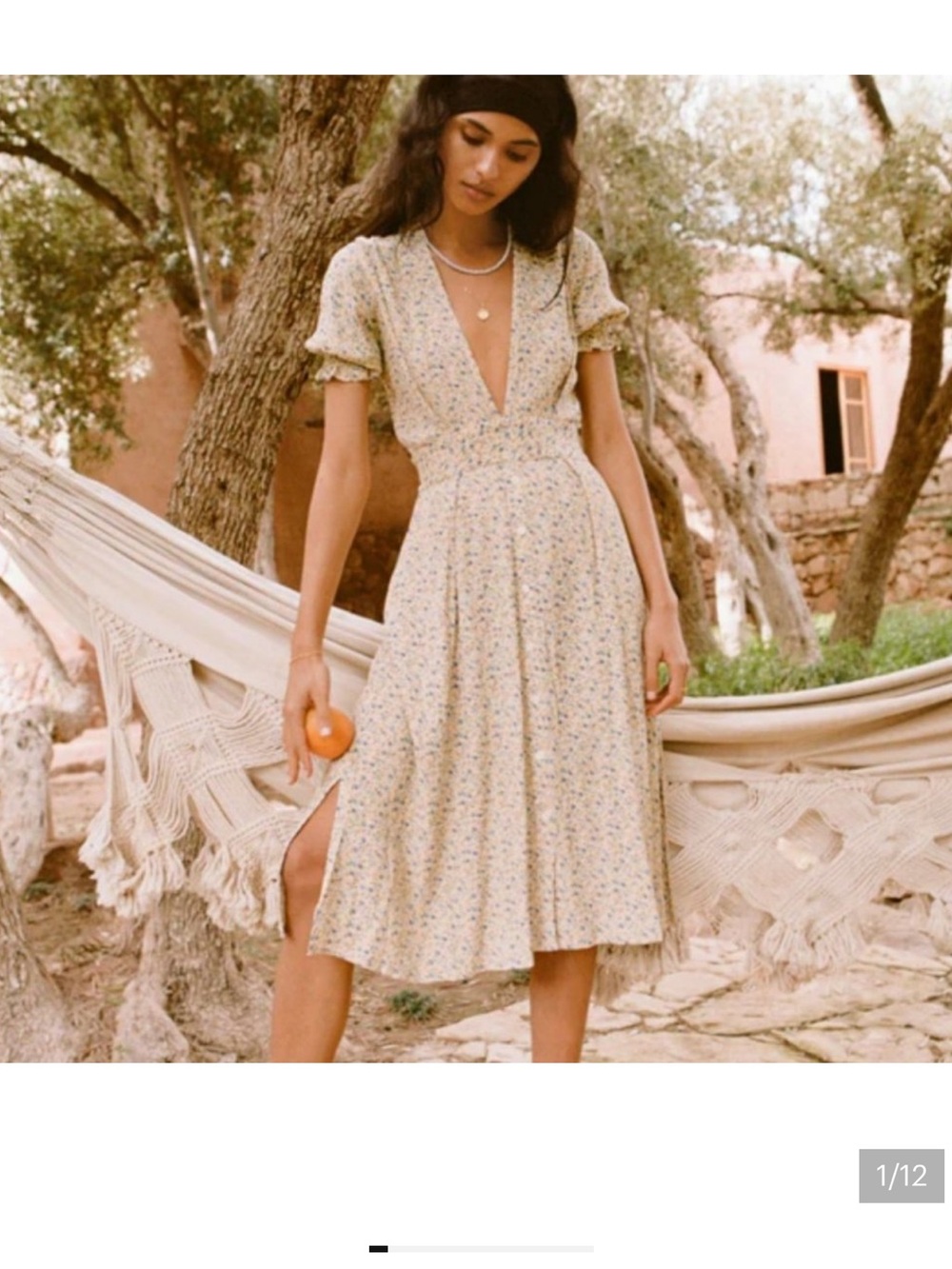 NWT Faithfull The Brand Medina Floral Farah Midi Dress M 6